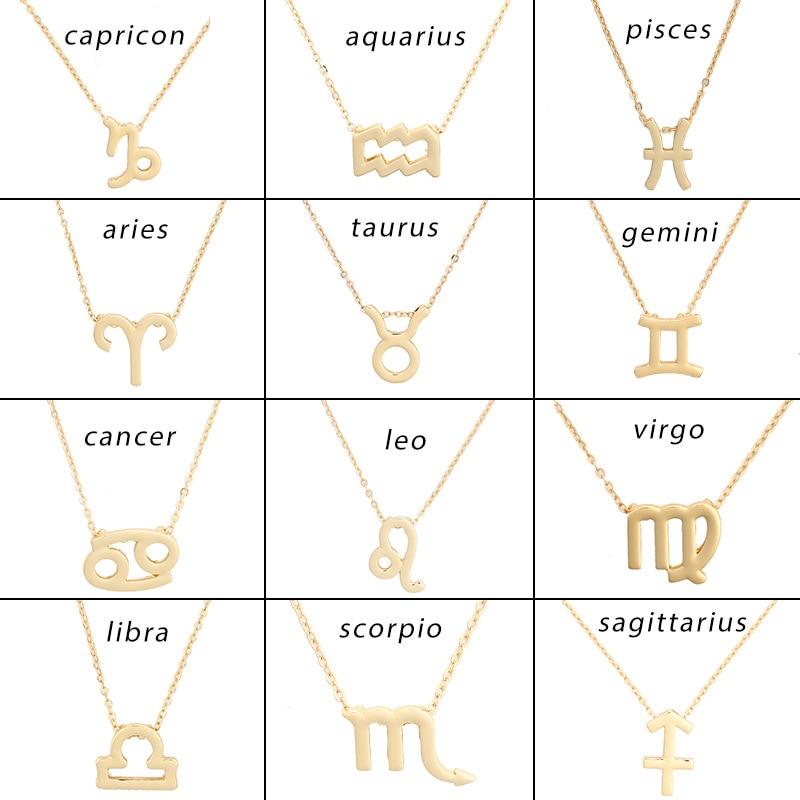 12-Zodiac-Sign-Necklaces-with-Gift-card-constellations-Pendant-Gold-chains-choker-For-women-Fashion-Jewelry-1