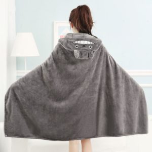 165x100cm/165x120cm Thicken Plush Toy Stuffed Totoro Cloak Blanket Air Conditioning Blankets Mantys Cape Gifts for Kids Girls