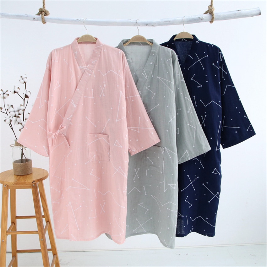 17Colors-Cotton-Woman-Kimono-Pajamas-Yukata-Japanese-Style-Floral-Loose-Long-Sleepwear-NightGown-Cardigan-Leisure-Bathrobe-1
