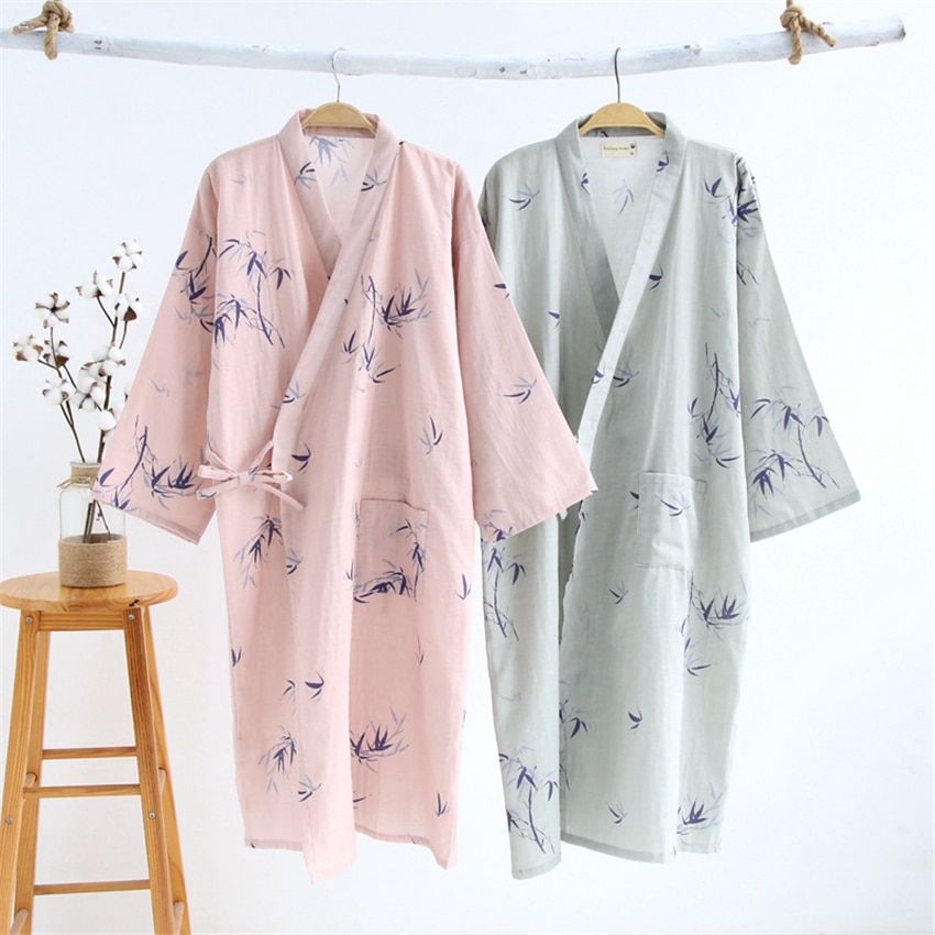 17Colors-Cotton-Woman-Kimono-Pajamas-Yukata-Japanese-Style-Floral-Loose-Long-Sleepwear-NightGown-Cardigan-Leisure-Bathrobe-3