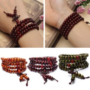 1pc Unisex Sandalwood Bracelet Buddhist Meditation Prayer Bead Bracelet