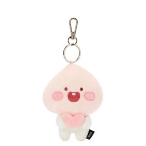 2020 Cartoon Cute Doll Keychains APEACH Bobbin Peach Plush Bag Key Chain Fashion Bag Pendant Pendant Lovers Gift Key Ring