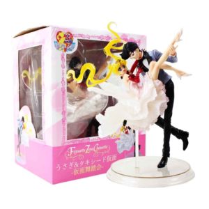 22cm Anime Sailor Moon Figure Tsukino Chiba Mamoru Dancing With Mask Chouette PVC Action Figure Collectible Model Toy