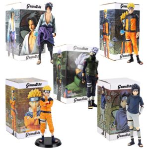 28cm Anime Naruto Figures Uzumaki Naruto Uchiha Sasuke Hatake Kakashi Grandista Collectible Model Toys PVC Figurine