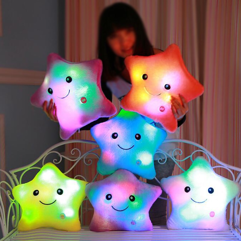 40-35cm-Luminous-Stars-Plush-Pillow-For-Kids-Birthday-Gift-Soft-Animal-Pillow-Cushion-Children-Colorful