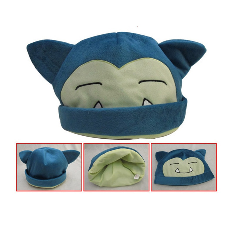 Anime-Snorlax-hat-keep-warm-soft-plush-costume-cap-adult