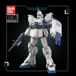 Bandai Gundam Anime Action Figures Model HGUC 155 RX-79 [G]Ez-8 Gundam with Airborne Backpack Assembled Gundam Ornaments
