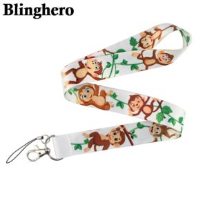 CA820 Cute Monkey Lanyards Cute Neck Strap Mobile Phone Keys ID Card Holder Lanyard For Keys DIY Hanging Rope Lanyards