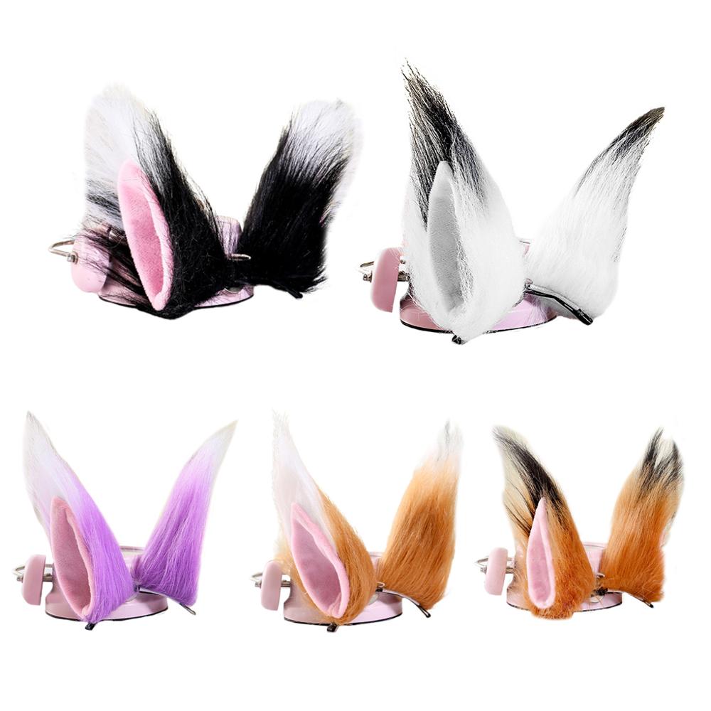 Cat-Wolf-Ears-Long-Fluffy-Plush-Hair-Clips-Anime-Cosplay-Costume-Hair-Clip-Multicolor-Cartoon-Lolita