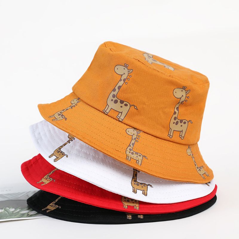 Children-Kids-Summer-Cotton-Bucket-Hat-Cute-Cartoon-Giraffe-Animal-Printed-Outdoor-Wide-Brim-Sunscreen-Fisherman-2