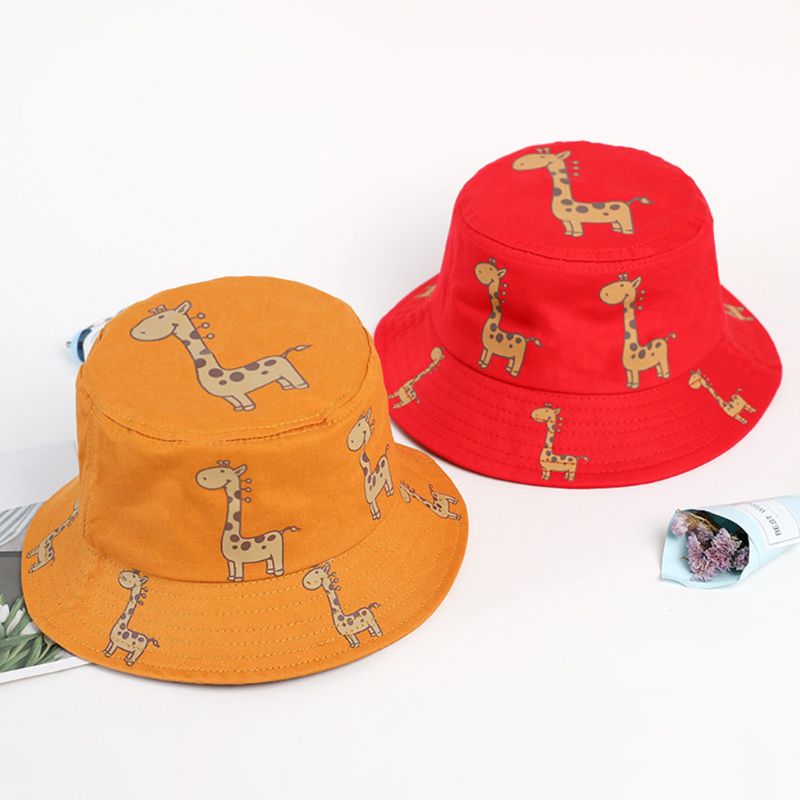 Children-Kids-Summer-Cotton-Bucket-Hat-Cute-Cartoon-Giraffe-Animal-Printed-Outdoor-Wide-Brim-Sunscreen-Fisherman-3