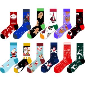 Christmas Novelty Happy Funny Men Women Couple Graphic Socks Combed Cotton Pattern Long Socks Christmas Gift 2020 New Cute Socks