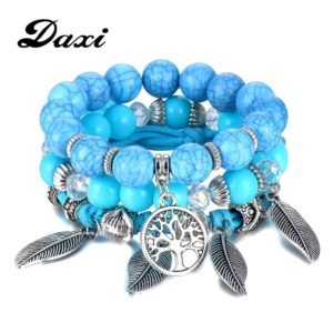 DAXI Boho Beads Bracelet Charm Beaded Braclets Bracelets For Women Jewelry Chakra Bead Braclet Set Women Bracelets With Charms