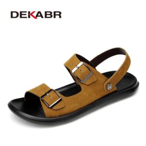 DEKABR Brand Genuine Leather Men Shoes Summer New Large Size Men's Sandals Men Sandals Fashion Sandals Slippers Big Size 37-45