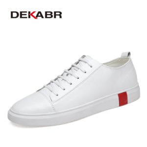 DEKABR White Men Casual Shoes Genuine Leather Male Sneakers Classic Men Shoes Brand Man Footwear Trend Skateboarding Shoes