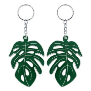 DIY Alloy Hollow Turtle Leaf Keychain Pendant Nordic Green Fresh Drop Oil Leaf Bag Accessories lady