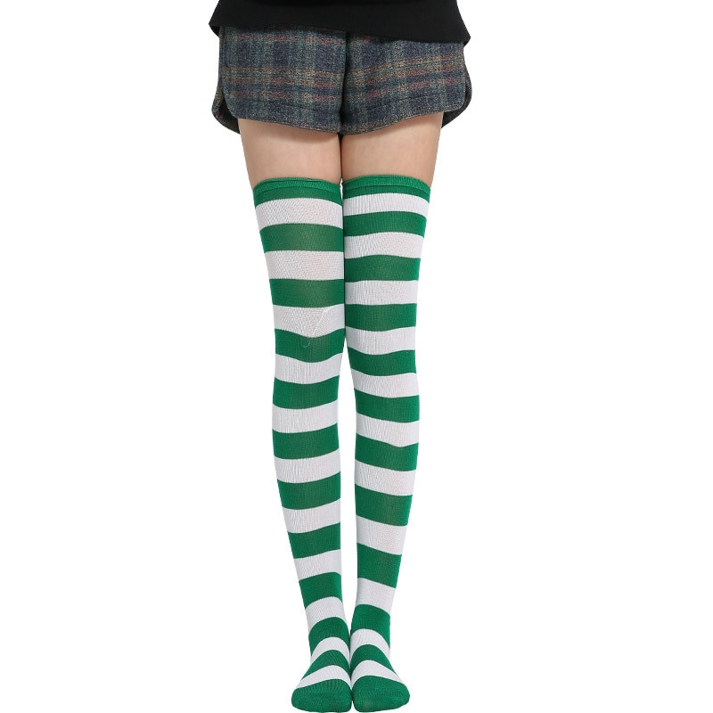 Girls-Stripe-New-Socks-Fashion-Stockings-Casual-Thigh-High-Over-Knee-Acrylic-Colour-Comic-High-Socks-4