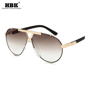 HBK 2019 Fashion Luxury Pilot Sunglasses Men Women Vintage Sun Glasses Female UV400 Classic Shades Rave Festival Gift
