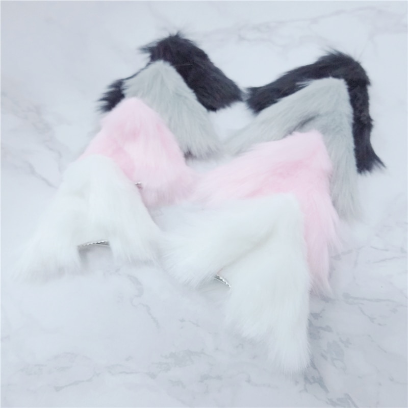 Handmade-Anime-Neko-Costume-Hair-Clip-Lolita-Cosplay-Party-Cat-Fox-Fur-Ears-Lovely-Night-Party-1