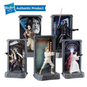 Hasbro Star Wars 40th Anniversary Black Series Titanium Series figure Darth Vader Leia Organa Solo Collection Toy Model Gift