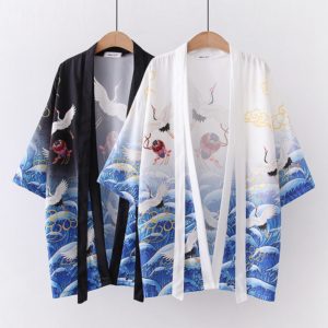 Japanese Kimono cardigan women yukata female arajuku kawaii clothing blouse shirt obi