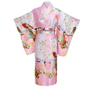 Japanese Traditional Yukata Kimono With Obi Vintage Women Evening Dress Geisha Kimono Vintage Women Stage Show Costume Cosplay