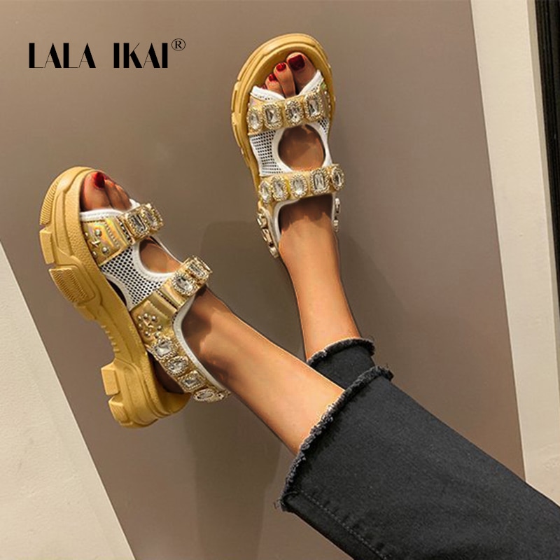 LALA-IKAI-Summer-Women-s-Sandals-Rhinestone-Thick-Bottom-Muffin-Fairy-High-Heels-Sneakers-Sandals-Ladies