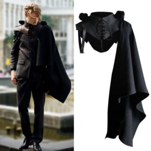 Men Knight Cosplay Armor Vintage Hodded Cape Steampunk Fashion Clothing Medieval Costuem Women Halloween Priest Carnival Party