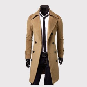 Mens Trench Coat 2018 New Fashion Designer Men Long Coat Autumn Winter Double-breasted Windproof Slim Trench Coat Men