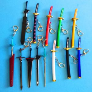 Mini Exquisite Weapon Model Samurai Sword Keychain Game Movie Anime Prop Key Ring Sword Belt Sheath Key Pendant Gift