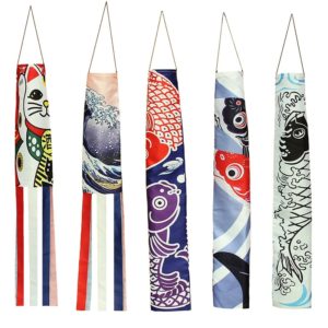 New 70cm Japanese Carp Spray Windsock Streamer Fish Flag Koinobori Kite Cartoon Fish Colorful Windsock Carp Wind Sock Flag