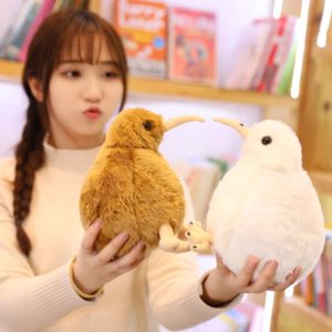 New Huggable Simulation Cute Kiwi Bird Plush Toys Simulation Stuffed Animal Plush Bird Toy Kids Birthday Gift Brown White Colors