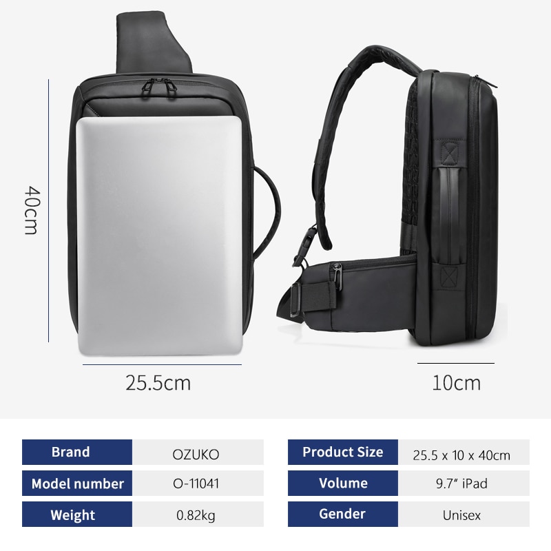 OZUKO-Men-12-5-inch-iPad-Large-Capacity-Crossbody-Bag-Waterproof-Messenger-Shoulder-Bag-Chest-Pack-5