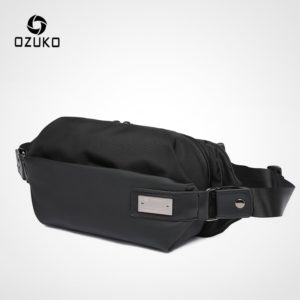 OZUKO Waist Pack Men Oxford Waterproof Fanny Pack Male Money Waist Belt Bag Mobile Phone Travel Chest Bag for Teenage Pouch Bags