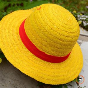Luffy Straw Hat Japanese Anime Cosplay Hats Cartoon Cap Cute Breathable Boater Beach Hat Solid Color Unisex Caps
