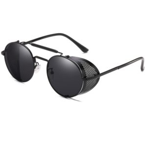 Personality Steam Punk Goggles Sun Glasses Female Pilot Rave Gothic Vintage Style Cyber UV400 Sunglasses Shield Eyewear Shades