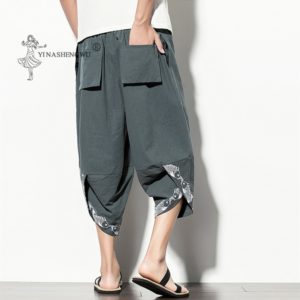 Summer Kimono New Trousers Retro Japanese Plus-sized Harem Printed Pants Chinese Shorts Japan Male Harajuku Yukata Asian Costume