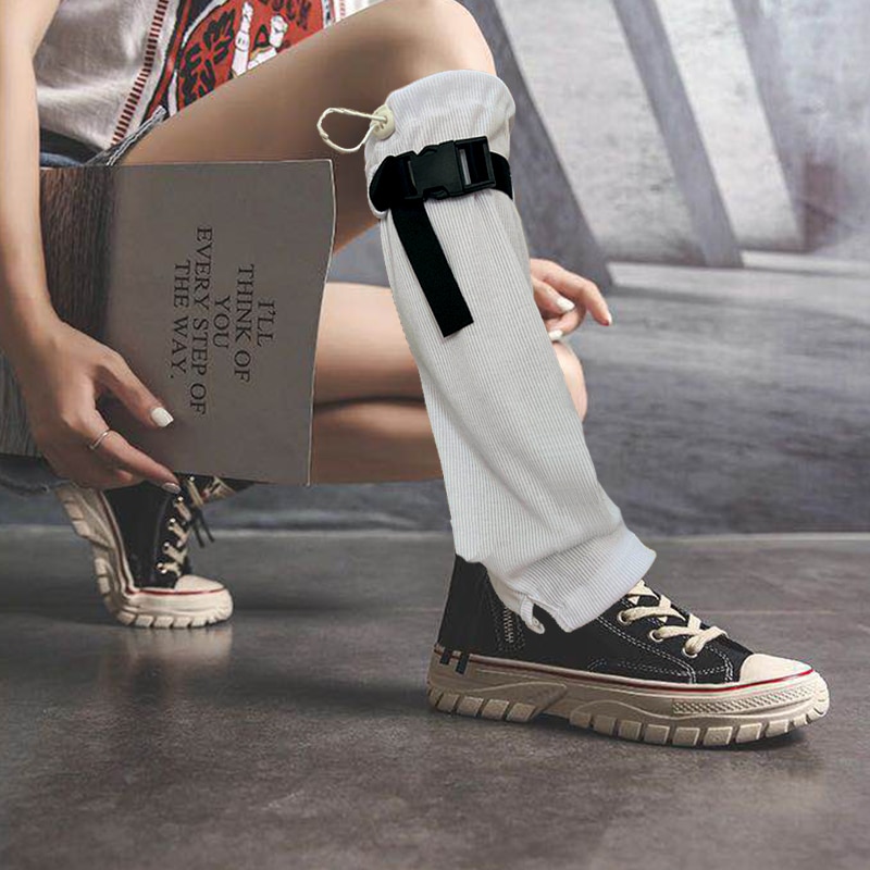 Sweet-White-Ullzang-Woman-jk-Socks-2020-Lady-Ribbon-Plastic-Adjustable-Buckle-Knee-Leg-Warmer-Gothic-1