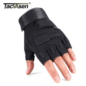 TACVASEN Men Military Tactical Gloves Half Finger Combat Gloves Anti-slip Hunt Gloves Army Airsoft Paintball Gloves TD-YWHX-016