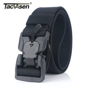 TACVASEN Nylon Belt Men Army Tactical Belt Airsoft Military Combat Belts Quick Release Heavy Duty MOLLE System Waistband Gear