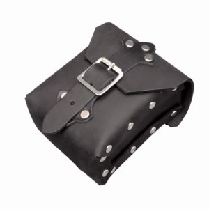 Vintage Anime Leather Playing Sleeved Card Deck Box Magic the Gathering Case Carrier Mini Pouch Buckled Bag Storage With Rivets