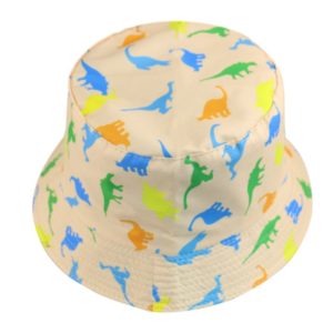 Winfox New Cartoon Dinosaur Printing Bucket Hat Cute Fisherman Hats For Women Mens Fishing Caps Summer