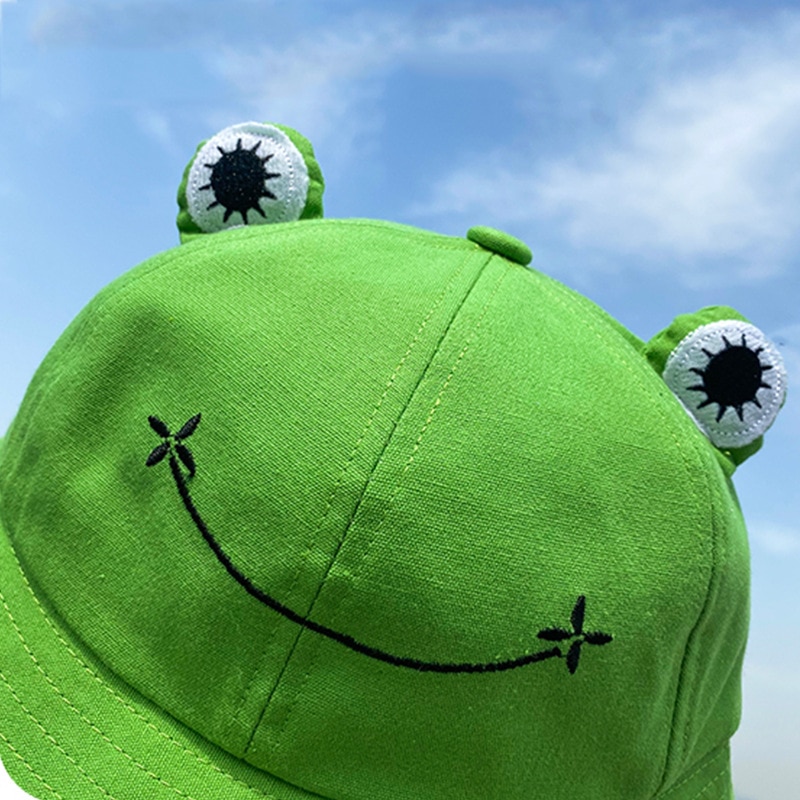 Women-Fashion-Frog-Bucket-Hat-New-Summer-Hat-Female-Parent-Child-Frog-Fishing-Cap-Korean-Wild-5