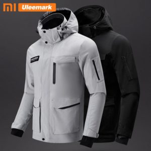 Xiaomi Men's Waterproof Jacket Lightweight Packable Rain Coat Sport Jacket Hooded Windbreaker Uleemark