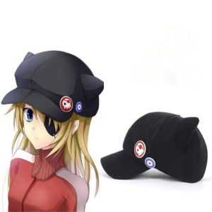 high quality Anime Japan Harajuku EVA Asuka Langley Soryu Cosplay cat ear hat cap with plates Character Peaked cap costume props